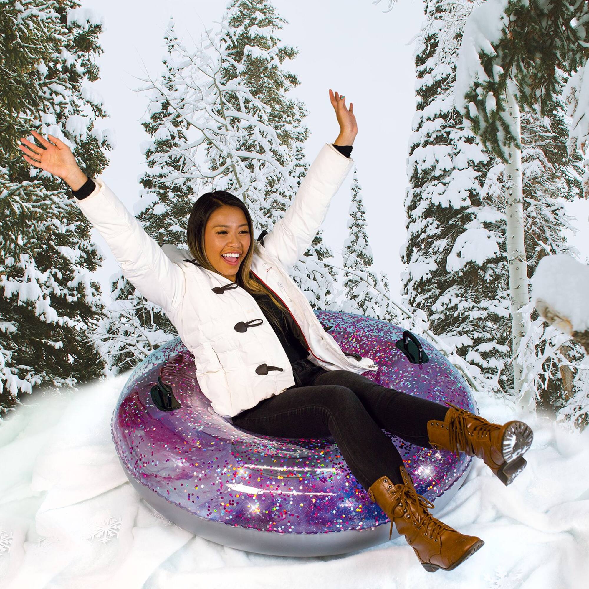 SnowCandy 48" Pink Deep Space Galaxy Glitter Snow Tube
